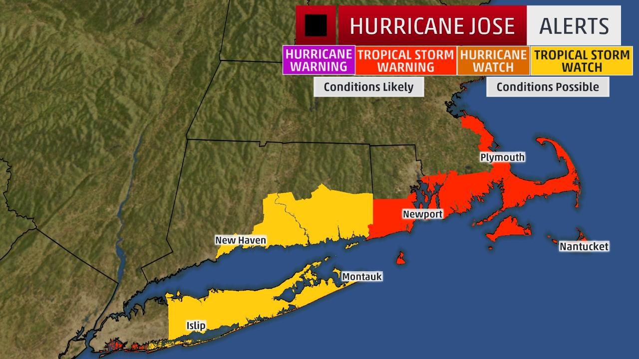 Hurricane Jose to Bring Coastal Flooding, Rain, Wind to the Eastern Seaboard; Tropical Storm Warning Issued in Southeast New England